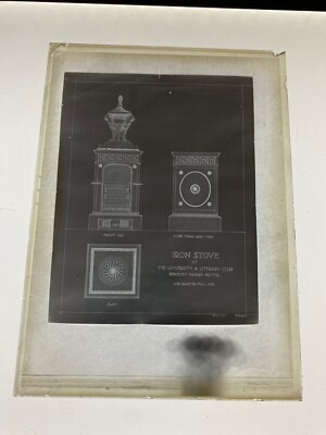 BRISTOL, EISENOFEN, BERKELEY QUADRATISCH - Vintage 6,5 x 4,5 FOTOPLATTE