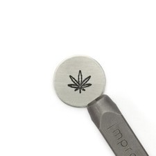ImpressArt Hemp Leaf Metal Stamp- DIY Jewelry Punch Cannabis Weed Pot Marijuana
