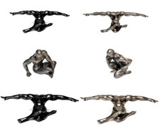 Moderne Dekofigur Athlet Sportler Skulptur in Pose Design Figur Akt Erotik