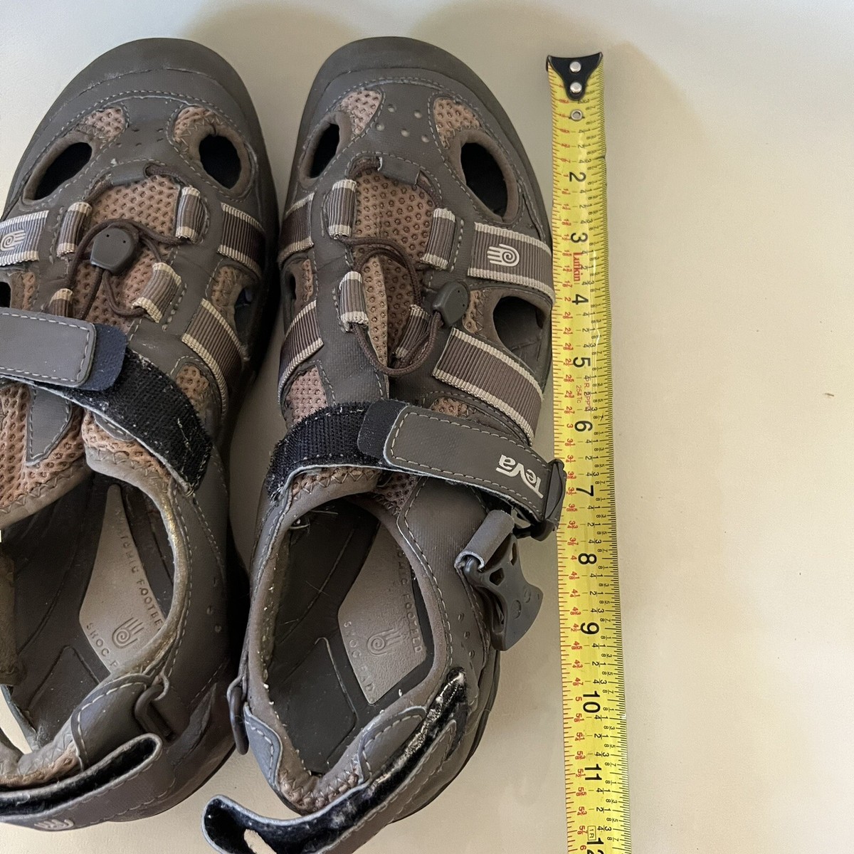 Teva 6148 Sport Sandals Mens 9 Water Hiking Brown Closed Toe 