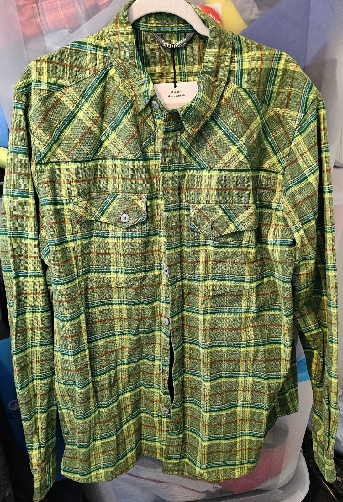 Stio Men's Junction Flannel Shirt XL/Rich Pine Plaid NWT! eBay