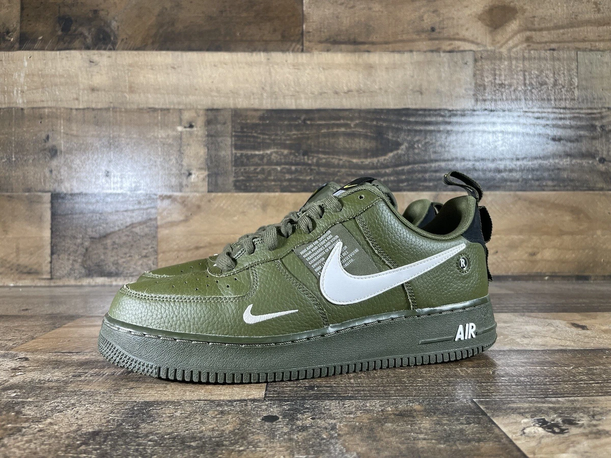 Air Force 1 Overbranding Size 9.5 Mens Nike 07 LV8 Olive Green Cargo 2018  AJ7747