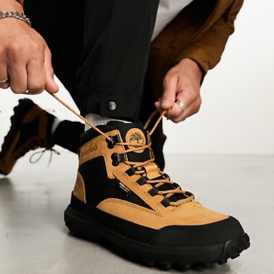 Timberland Men's Converge Mid Lace Up Boot, Wheat/Black