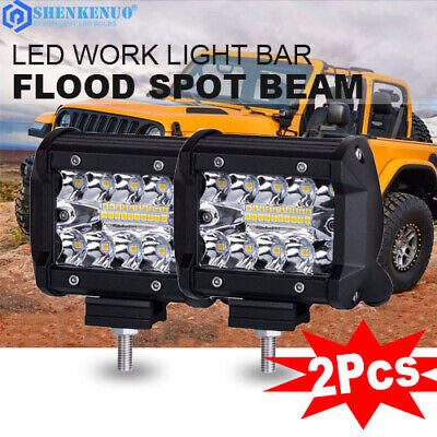 2X 4inch 200W CREE LED Work Light Bars Offroad Spotlight Work Driving Lamp Truck