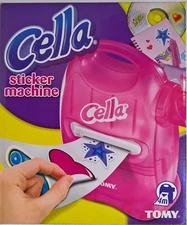 ~ Cella Tomy STICKER MAKING MACHINE PINK & REFILL CARTRIDGE ART CRAFT