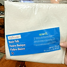 Creatology Basic Felt White 36" x 36" NEW in Package crafts