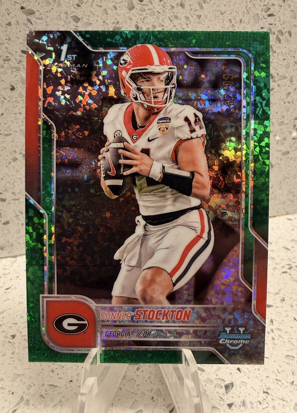 2025 Bowman Chrome University GUNNER STOCKTON /99 1st Green Diamond Refractor