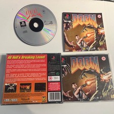 Doom PS1 PlayStation Game UK PAL In Fatcase complete with manual