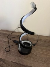 Modern Spiral LED Table Lamp Black Matte Touch Control USB Adjustable