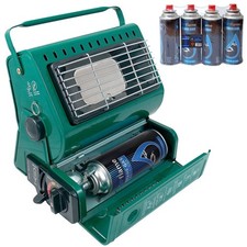 Butane Gas Heater Portable Outdoor Garden Camping Fishing + 4 Gas Refills