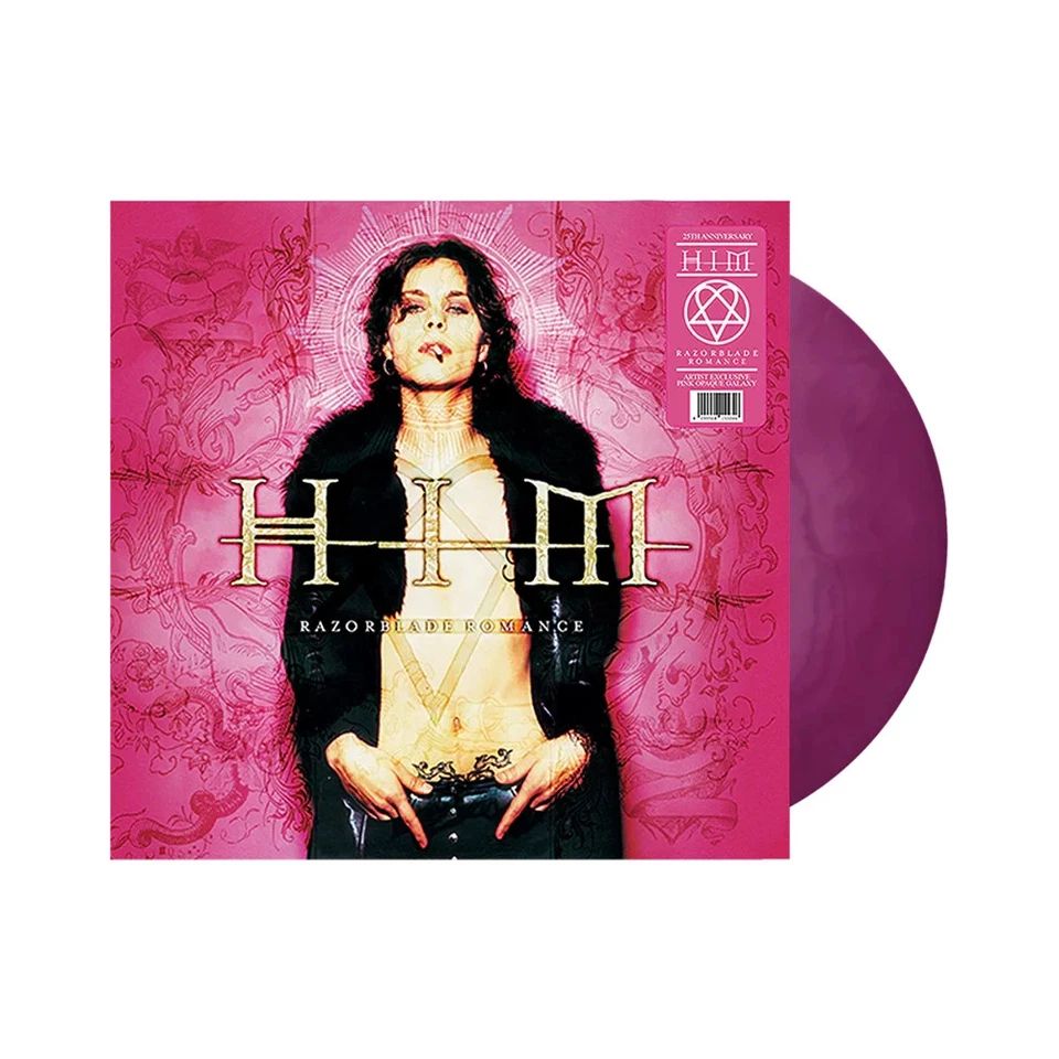 SEALED HIM Razorblade Romance PINK OPAQUE GALAXY vinyl love metal dark light LP - Image 3 of 4
