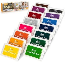 MERDTTES 15 Colors Ink Pads, Washable Stamp Pads for Kids 15 PCS, 15