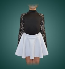 White Dance Skirt - Irish Dancing Ballet Gymnastics - XS S M L XL - Feis Dress