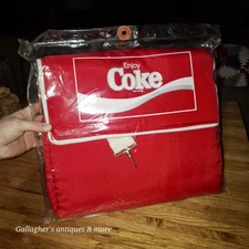 VINTAGE NOS ENJOY COKE COOLER RED NYLON COCA-COLA ADVERTISTING Large Bag