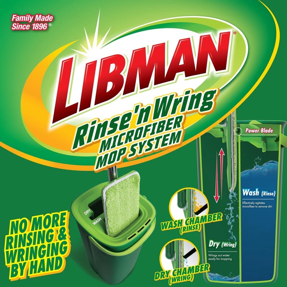 Sistema de fregona de microfibra Libman Rinse 'n Wring Foto 2 de 4
