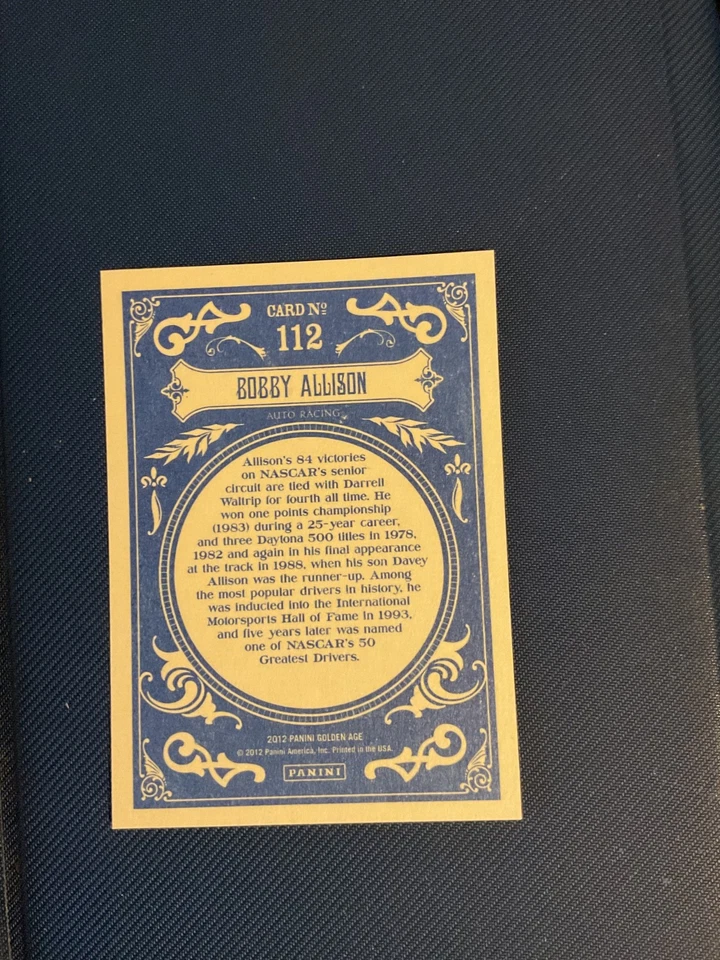 2012 Panini Golden Age Bobby Allison Card - Image 2 of 2