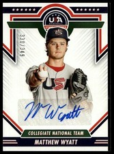 2022 Panini Stars & Stripes #CNTS-MW Matthew Wyatt Signatures Blue Ink #/349