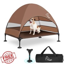 Elevated Dog Bed Canopy Portable Raised Outdoor Anti-Slip L
