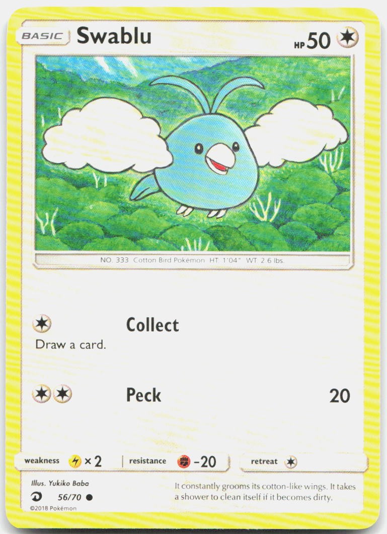 Swablu 56/70 Common Dragon Majesty Pokemon LP