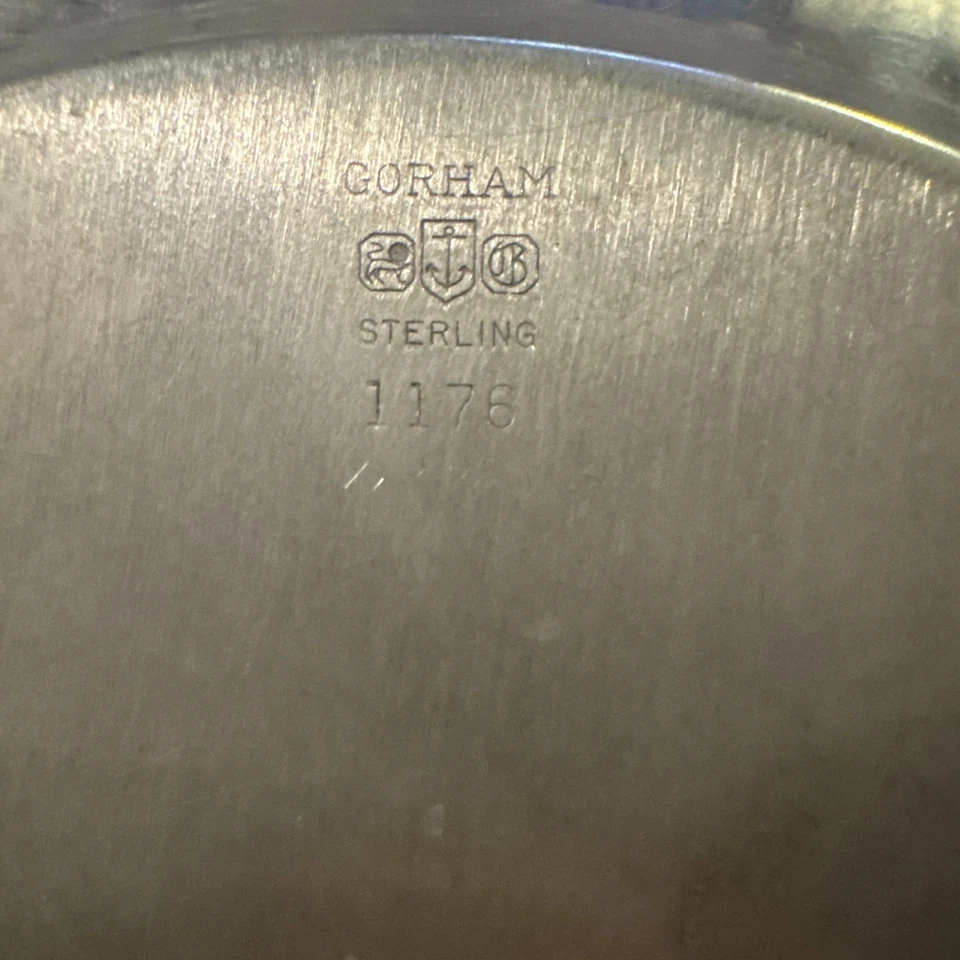 Vintage Gorham Sterling Silver Bowl #1176 – 9" Diameter – Decorative Scroll Rim - Image 2 of 4