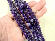 Amethyst Round Beads Natural Deep Purple AAA Smooth Gemstone Beads