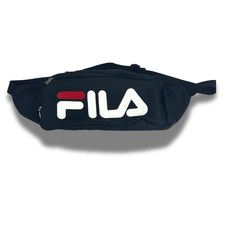 FILA Marsupio Nero Borsa a Tracolla Cinghia Regolabile 3 Scomparti