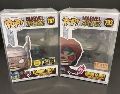 Funko Pop! Marvel Zombies Zombie Thor #787 & Zombie Gambit #793 Exclusives