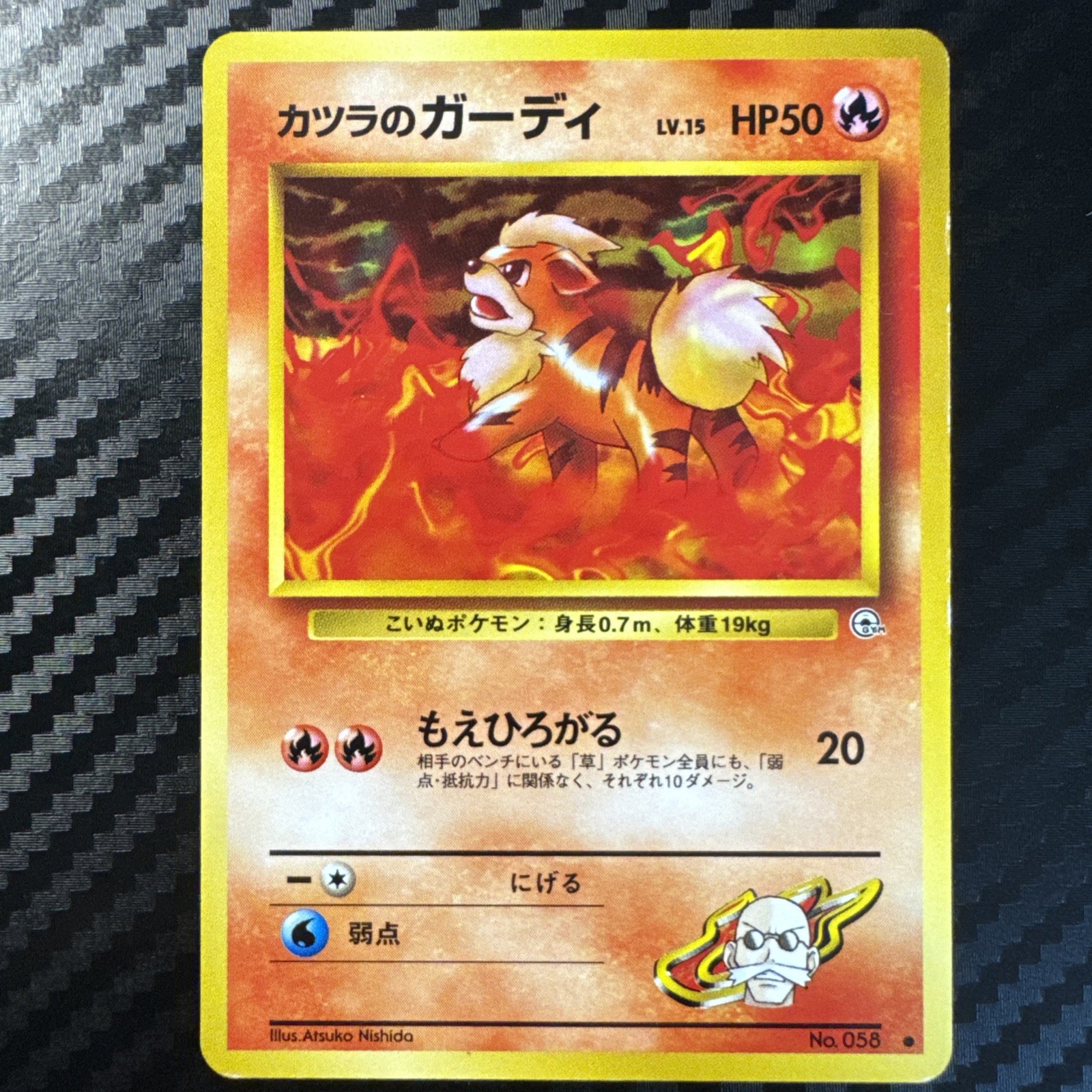 Pokemon Tcg Blaine's Growlithe #58 Japanese Challenge from the Darkness LP
