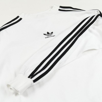 BALENCIAGA × Adidas Long Sleeve T-shirt 728789 TNVA6 cotton White