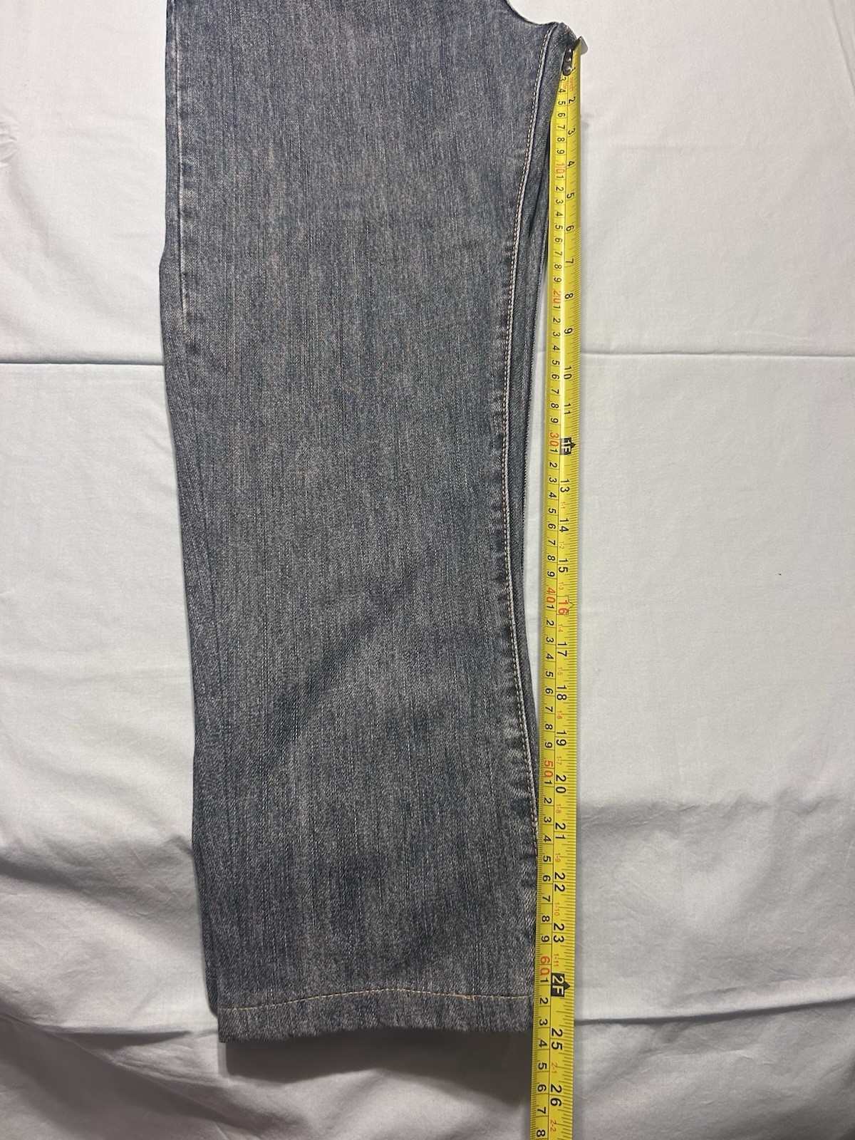 Lacoste Men's Blue Denim Straight Leg Jeans Button Fly Size 42 Missing button thumbnail 21