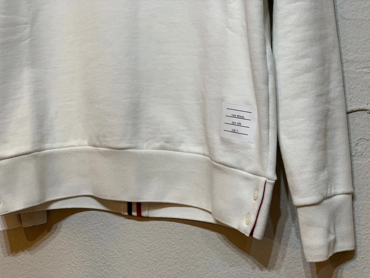 Felpa girocollo Thom Browne bianca 17610372