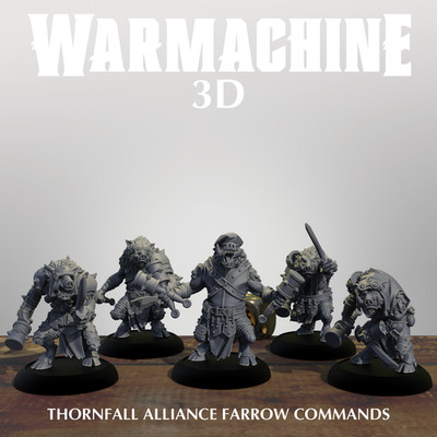 Thornfall Alliance   Farrow Kommandos - Warmachine - Miniaturen