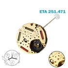 ETA 251.471  Swiss Chronograph Movement-White Date at 6-3 Counter.