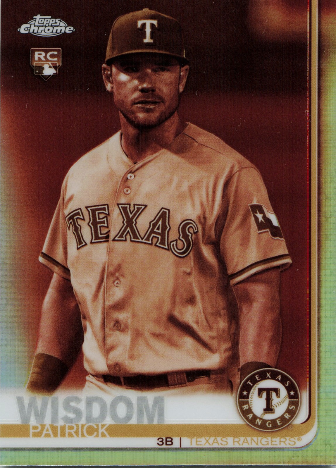 2019 Topps Chrome #146 Patrick Wisdom Sepia Refractor