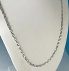 Sterling Silver Italy 2 Strand Braided  30" long Necklace Stamped Italy 925