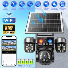 Solar Battery Powered Wireless WiFi Home Security Camera System Outdoor Pan/Tilt
