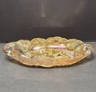 Vintage INDIANA CARNIVAL Glass Marigold Bowl/Dish Floral Design Sunflower