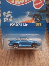 Hot Wheels Porsche 930 Blue 1996 Main Line #592 Vintage Metal Malaysia Base Toy
