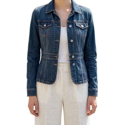 Banana Republic Factory Store Women's Dark Wash Tailored Denim Jacket Size S