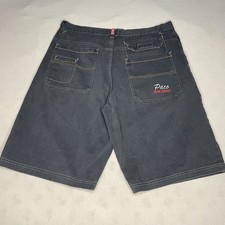 Vtg Y2K Paco Jeans Shorts Black Baggy Hip Hop Skater Grunge Mens 40