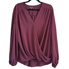 INC International Concepts Deep Burgundy Blouse