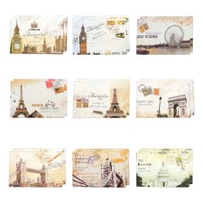VKSG 18-Pieces Vintage Architecture Postcard 5.5 x 3.5 inch, yellow