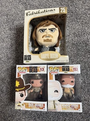 Walking Dead Funko Pop Rick Grimes 13 Hershel Greene 153 Daryl Dixon Plush Lot