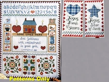 Godliness Contentment Great Gain Sampler Jesus Ornament CROSS STITCH PATTERNS