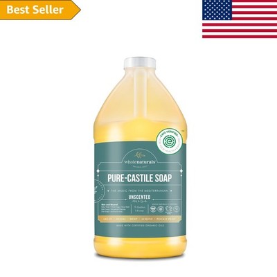 Gentle Liquid Castile Soap for Sensitive Skin - 64 Fl Oz  & Non-GMO