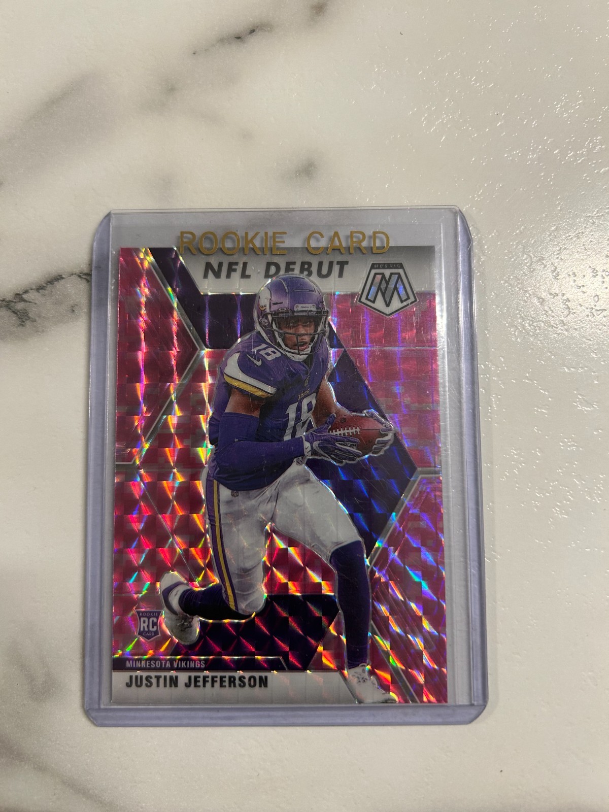 Justin Jefferson Pink Camo NFL Debut Rookie 2020 Mosaic Football