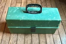 Vintage Plano Tackle Box Mottled Green Model PL30