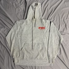 Vintage 80s FMC Baltimore Gray Longsleeve Hoodie Sweatshirt Size Large USA Made