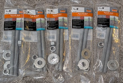 #ad Simpson Strong Tie 1 2quot; x 8quot; RFB#4X8HDGP2 Galvanized Retrofit Bolt Qty 10 $34.99