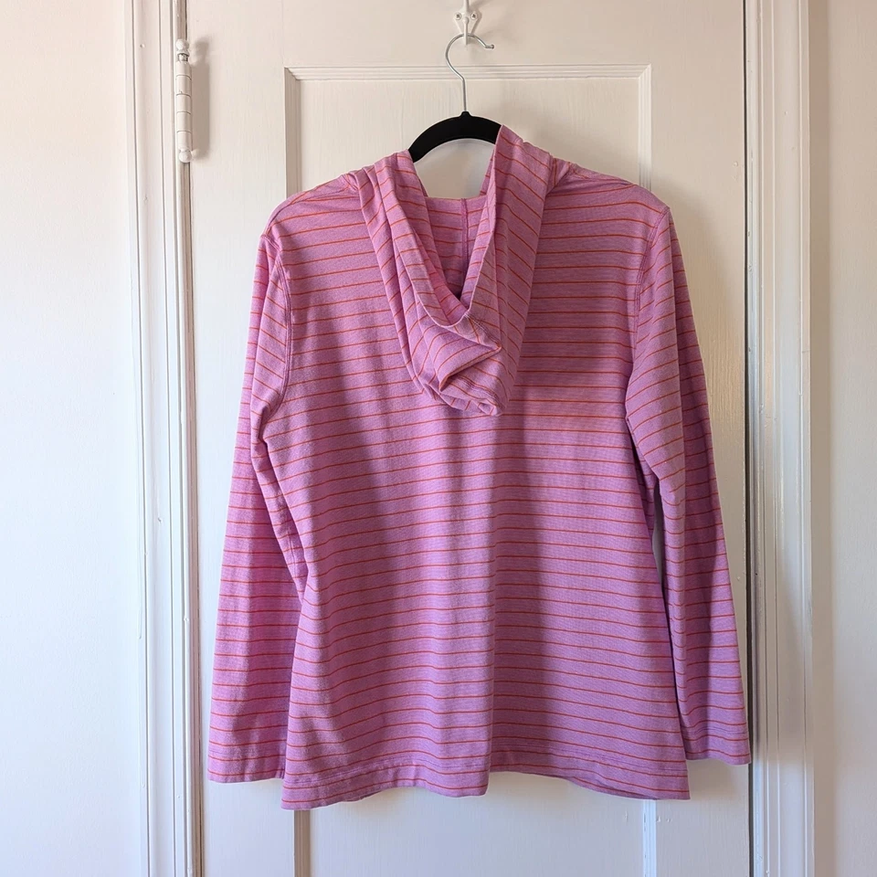 Eddie Bauer 条纹拉链连帽衫,尺寸 XL — 第 2/4 张图片